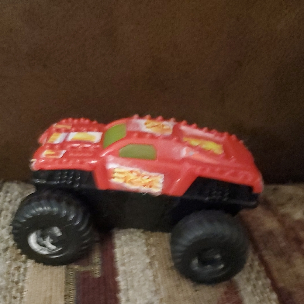 Carbon Red and Black Monster Truck Toy